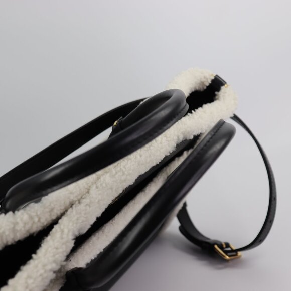 Sold💜Louis Vuitton Grained Calfskin Shearling On My Side MM Black - Picture 10 of 16